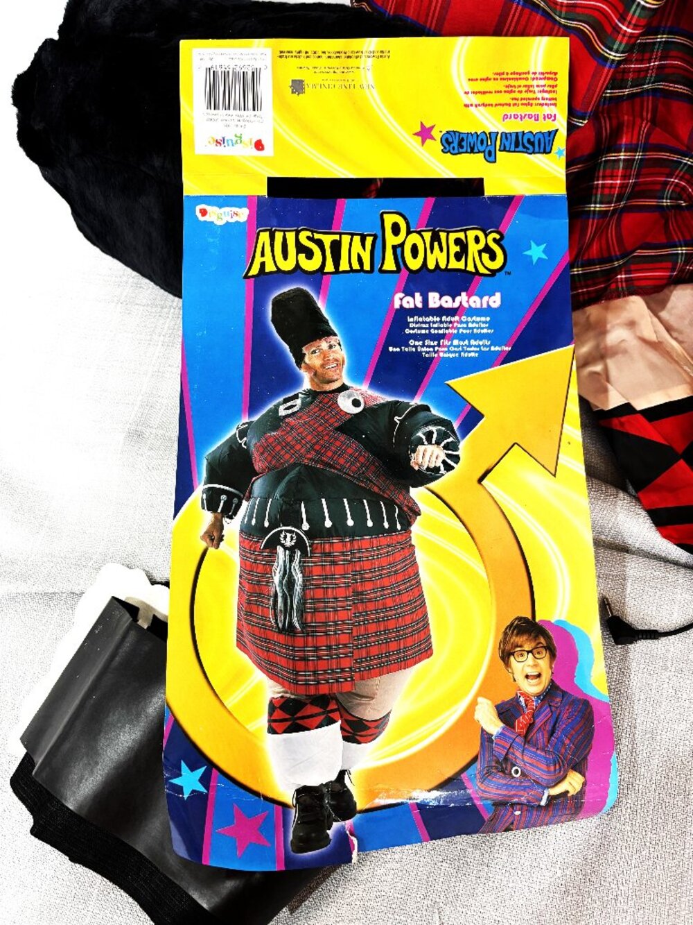 VTG '02 Fat Bastard  Austin Powers  Inflatable Nylon Costume NOS NWT